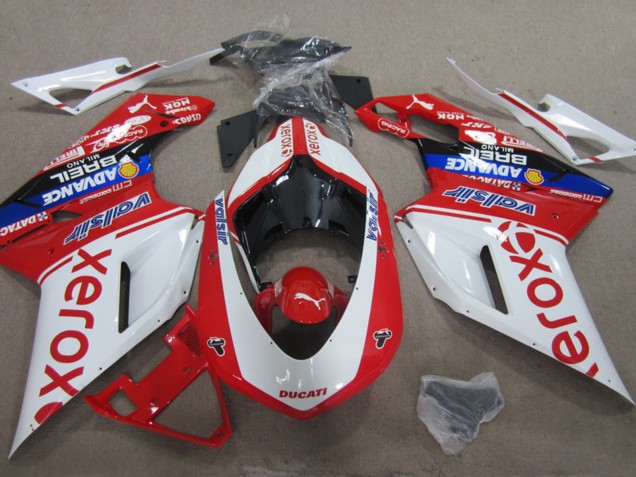 2007-2014 White Red Blue Black Valsir Xerox Ducati 1098 Motorcycle Fairings