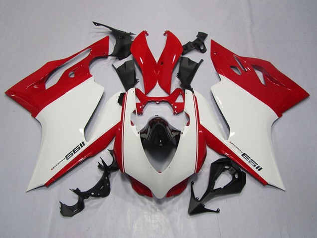 2011-2014 White Red Black Ducati 1199 Motorcycle Fairings