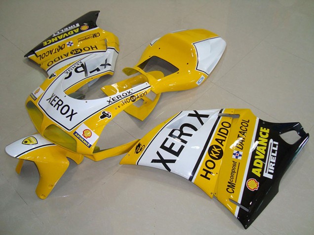 1993-2005 White Yellow Glossy Black Xerox Ducati 748 916 996 996S Motorcycle Fairings