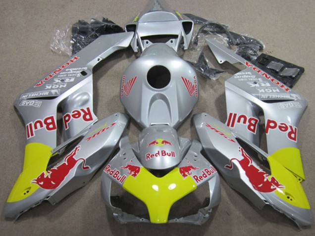2004-2005 Silver Yellow Red Bull Honda CBR1000RR Motorcycle Fairings
