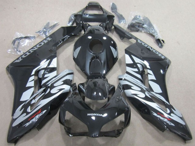 2004-2005 Glossy Black Silver Honda CBR1000RR Motorcycle Fairings