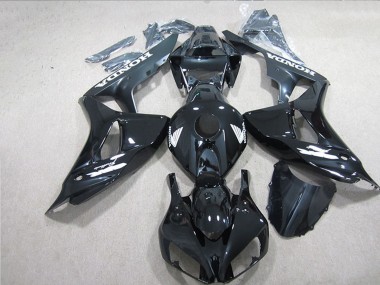 2006-2007 Glossy Black White Decals Honda CBR1000RR Motorcycle Fairings