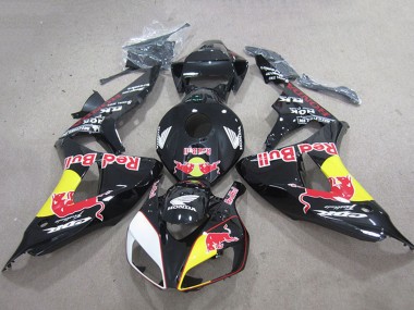 2006-2007 Glossy Black Yellow White Red Bull Honda CBR1000RR Motorcycle Fairings