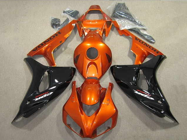 2006-2007 Orange Glossy Black Honda CBR1000RR Motorcycle Fairings
