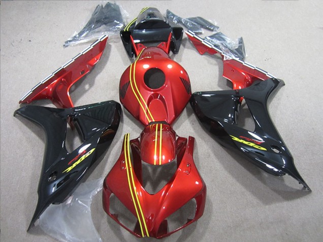 2006-2007 Red Yellow Glossy Black Honda CBR1000RR Motorcycle Fairings