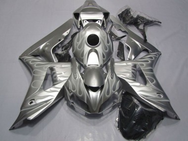 2006-2007 Silver White Flame Honda CBR1000RR Motorcycle Fairings