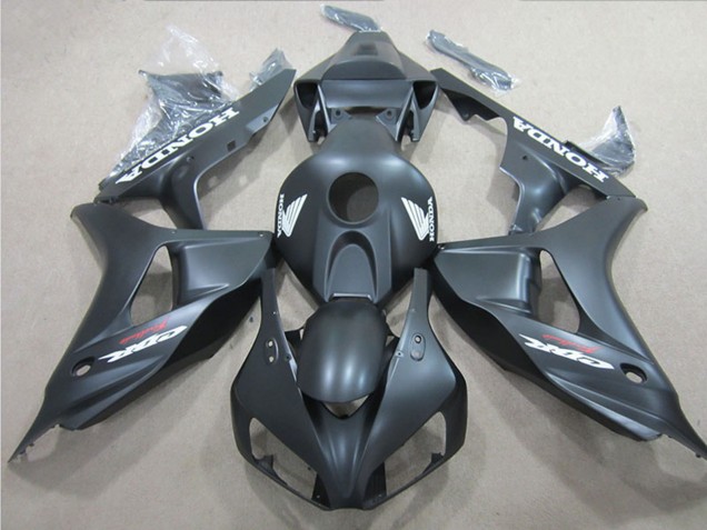 2006-2007 Matte Black White Decal Honda CBR1000RR Motorcycle Fairings