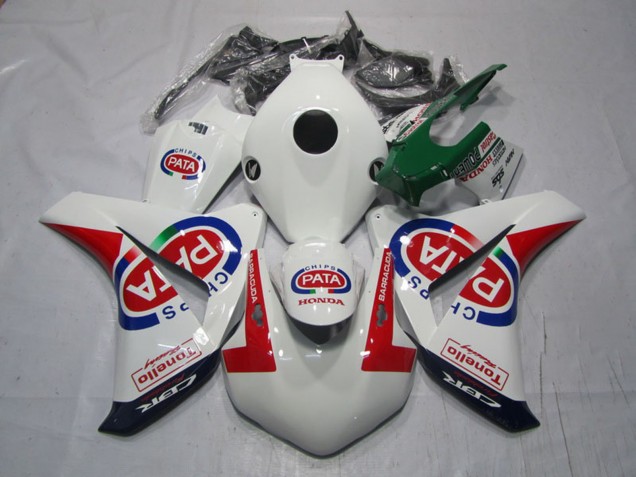 2008-2011 White Red Blue Pata Honda CBR1000RR Motorcycle Fairings