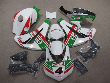 2008-2011 White Red Green Castrol 4 Honda CBR1000RR Motorcycle Fairings
