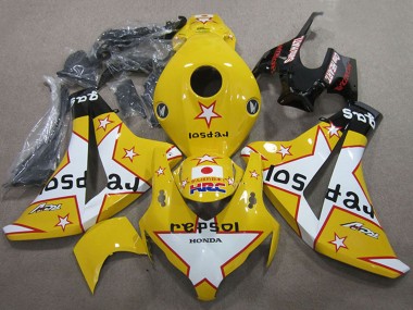 2008-2011 Yellow White Glossy Black Star Repsol HRC Honda CBR1000RR Motorcycle Fairings