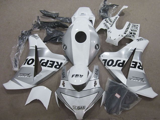 2008-2011 White Silver Black Repsol Honda CBR1000RR Motorcycle Fairing