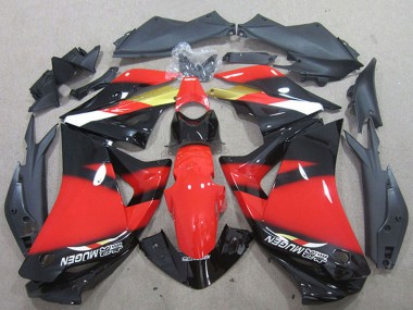2011-2016 Red Gold Glossy Black Honda CBR125R Motorcycle Fairings