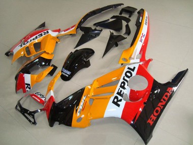1995-1996 Orange White Glossy Black Repsol Honda CBR600 F3 Motorcycle Fairings