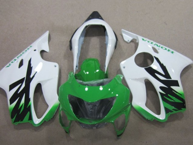 1999-2000 White Green Honda CBR600 F4 Motorcycle Fairings