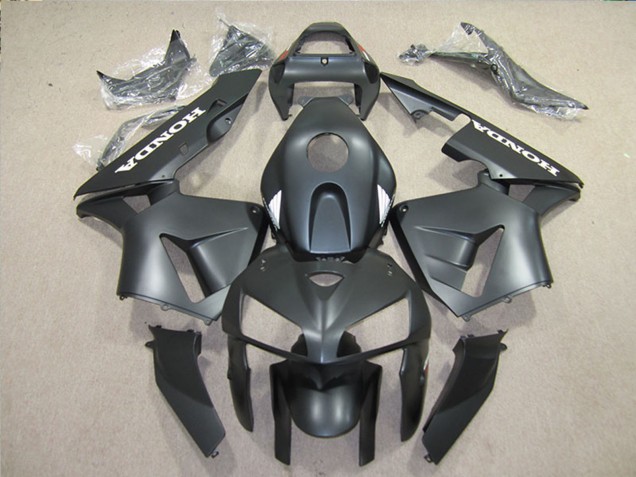2005-2006 Matte Black Honda CBR600RR Motorcycle Fairings Kits