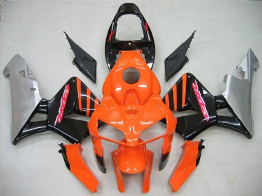 2005-2006 Orange Black Silver Honda CBR600RR Motorcycle Fairing