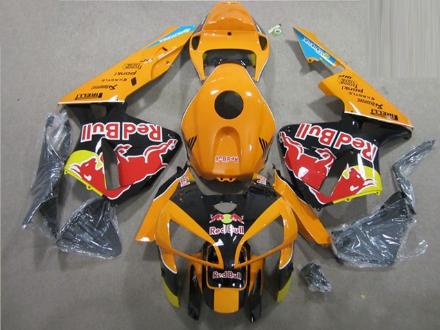 2005-2006 Orange Black Red Bull Honda CBR600RR Motorcycle Fairings