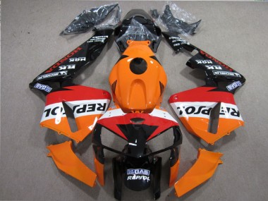 2005-2006 Orange White Red Glossy Black Repsol Honda CBR600RR Motorcycle Fairings Kits