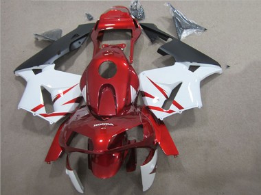 2005-2006 Red White Black Honda CBR600RR Bike Fairings