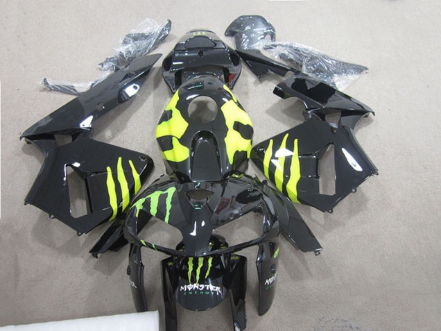 2005-2006 Glossy Black Green Monster Honda CBR600RR Motorcycle Fairings
