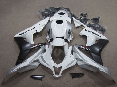 2007-2008 White Matte Black Honda CBR600RR Bike Fairings