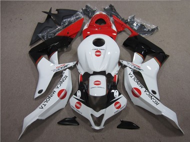 2007-2008 White Red Glossy Black Konica Minolta Honda CBR600RR Motorcycle Fairings