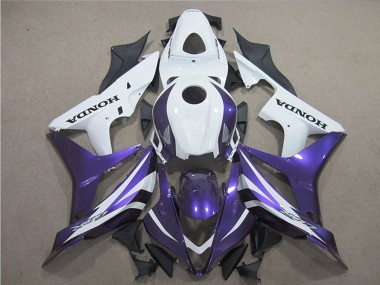 2007-2008 White Purple Honda CBR600RR Motorcycle Fairings