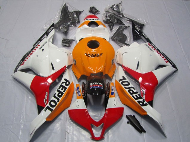 2009-2012 Orange White Red Glossy Black Repsol Honda CBR600RR Motorcycle Fairings Kits