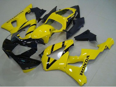 2000-2001 Yellow Glossy Black Honda CBR900RR 929 Motorcycle Fairing