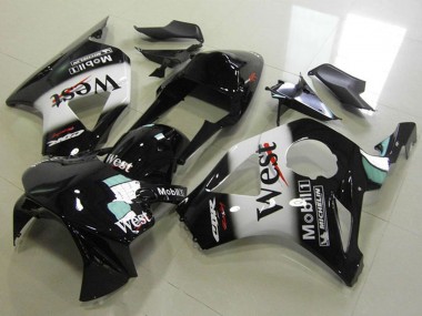 2002-2003 Glossy Black White West Honda CBR900RR 954 Motorcycle Fairings