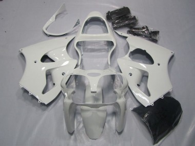 2000-2002 White Kawasaki ZX6R Motorcycle Fairings