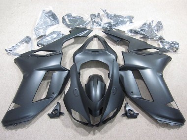 2007-2008 Black Kawasaki ZX6R Bike Fairings