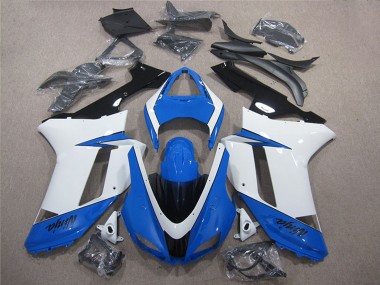 2007-2008 Black Kawasaki ZX6R Motorcycle Fairing Kits