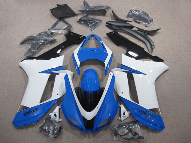2007-2008 Black Kawasaki ZX6R Motorcycle Fairing Kits