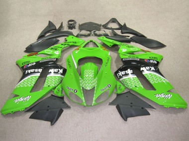 2007-2008 Green Touch 4 Kawasaki ZX6R Motorcycle Fairings