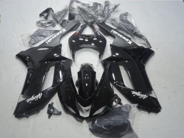 2007-2008 Gossy Black Matte Black White Red Decals Kawasaki ZX6R Motorcycle Fairings