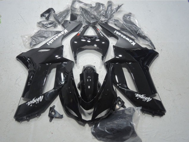2007-2008 Gossy Black Matte Black White Red Decals Kawasaki ZX6R Motorcycle Fairings