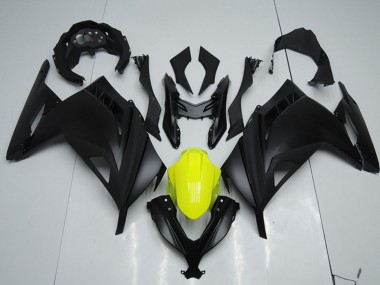 2013-2018 Matte Black Yellow Kawasaki ZX300R Motorcycle Fairings