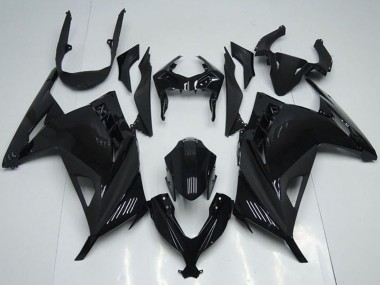 2013-2018 Glossy Black Kawasaki ZX300R Motorcycle Fairings