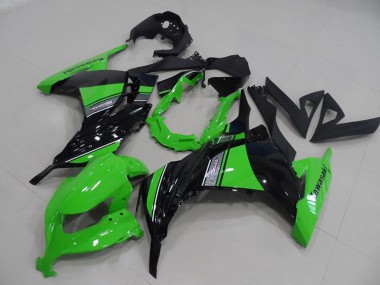 2013-2018 Green Glossy Black Kawasaki ZX300R Motorcycle Fairings