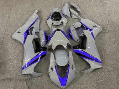 2017-2023 Nardo Grey with Blue Stripe Honda CBR1000RR Motorcycle Fairings
