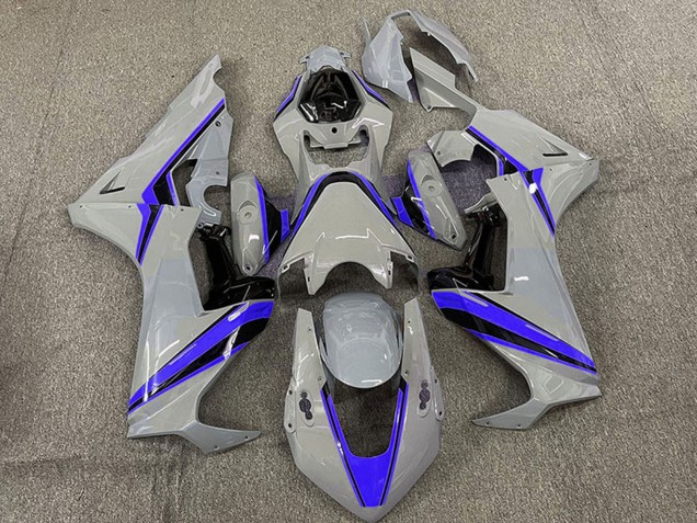 2017-2023 Nardo Grey with Blue Stripe Honda CBR1000RR Motorcycle Fairings