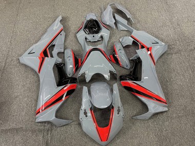 2017-2023 Nardo Grey with Red Stripe Honda CBR1000RR Motorcycle Fairings
