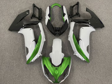 2009-2011 White Green Matte Black Kawasaki Ninja 650R Motorcycle Fairings