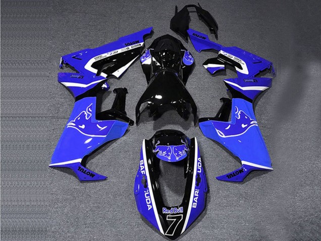 2017-2023 Blue White Glossy Black Bull Honda CBR1000RR Motorcycle Fairings