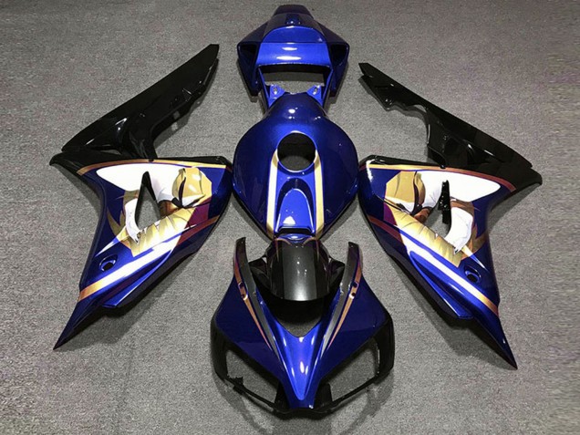 2006-2007 Blue White Gold Glossy Black Honda CBR1000RR Motorcycle Fairings