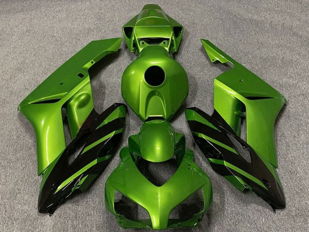 2004-2005 Green Glossy Black Stripe Honda CBR1000RR Motorcycle Fairings