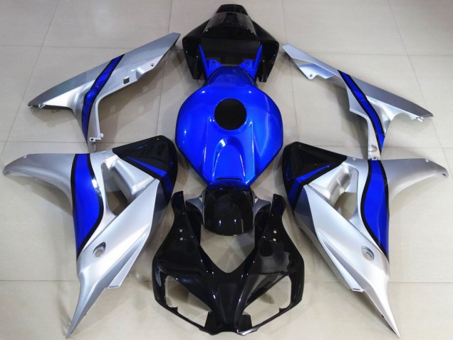 2006-2007 Silver Blue Glossy Black Honda CBR1000RR Motorcycle Fairings