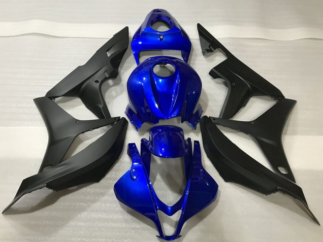 2007-2008 Blue Matte Black Honda CBR600RR Motorcycle Fairing Kits