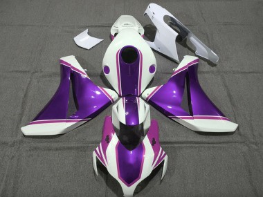 2008-2011 White Glossy Purple Pink Honda CBR1000RR Motorcycle Fairings